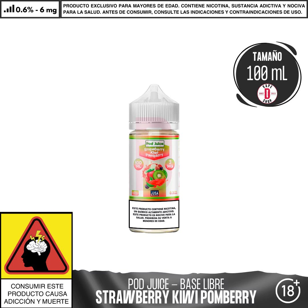 Strawberry Kiwi Pomberry - Eliquid - Pod Juice | BL - PJ - SKP - 06