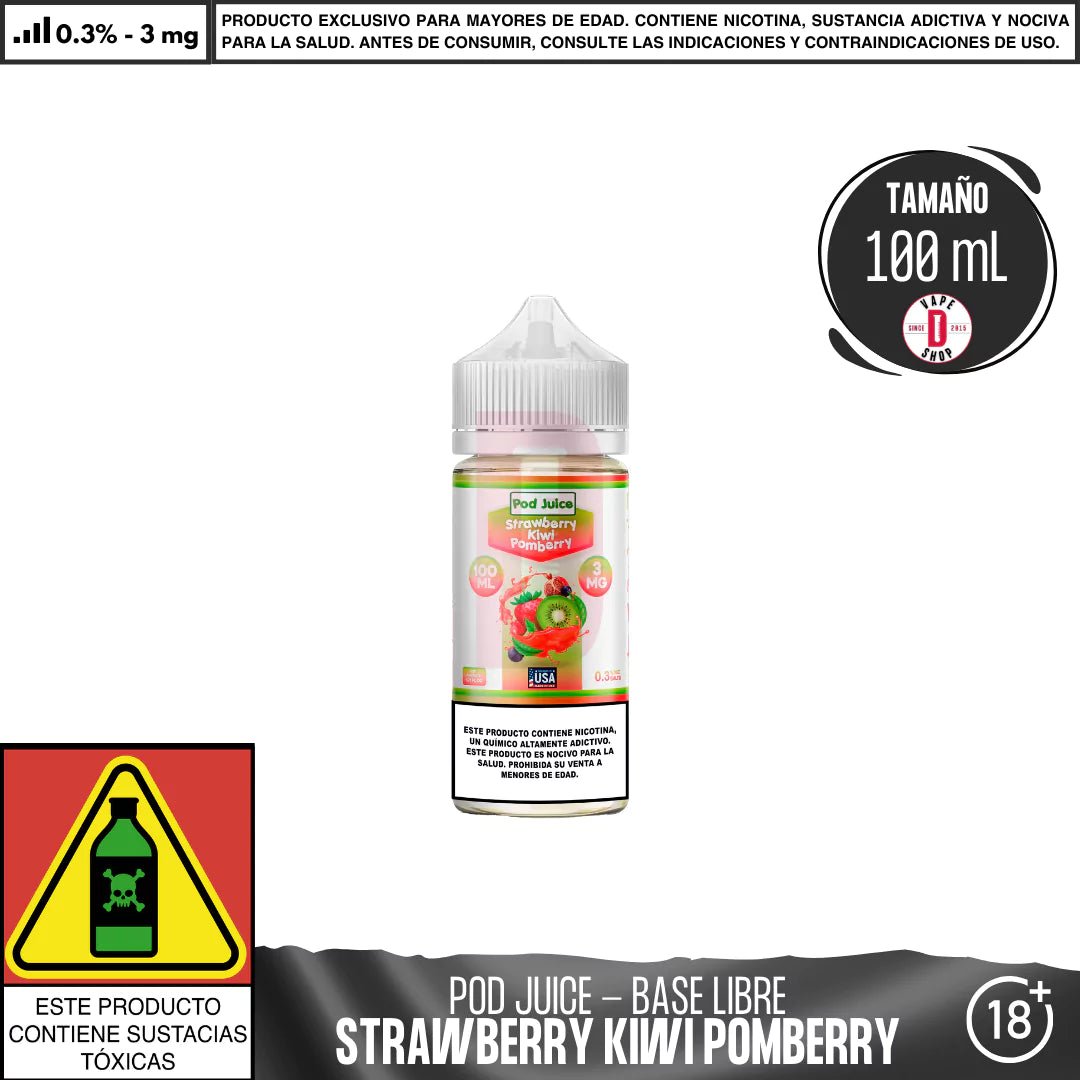 Strawberry Kiwi Pomberry - Eliquid - Pod Juice | BL - PJ - SKP - 03