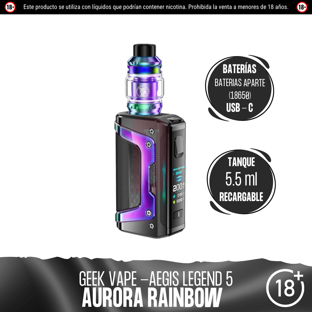 Geekvape - Aegis Legend 5 kit - Kit de Vapeo - Geekvape | EQ-GV-L5K-AUR