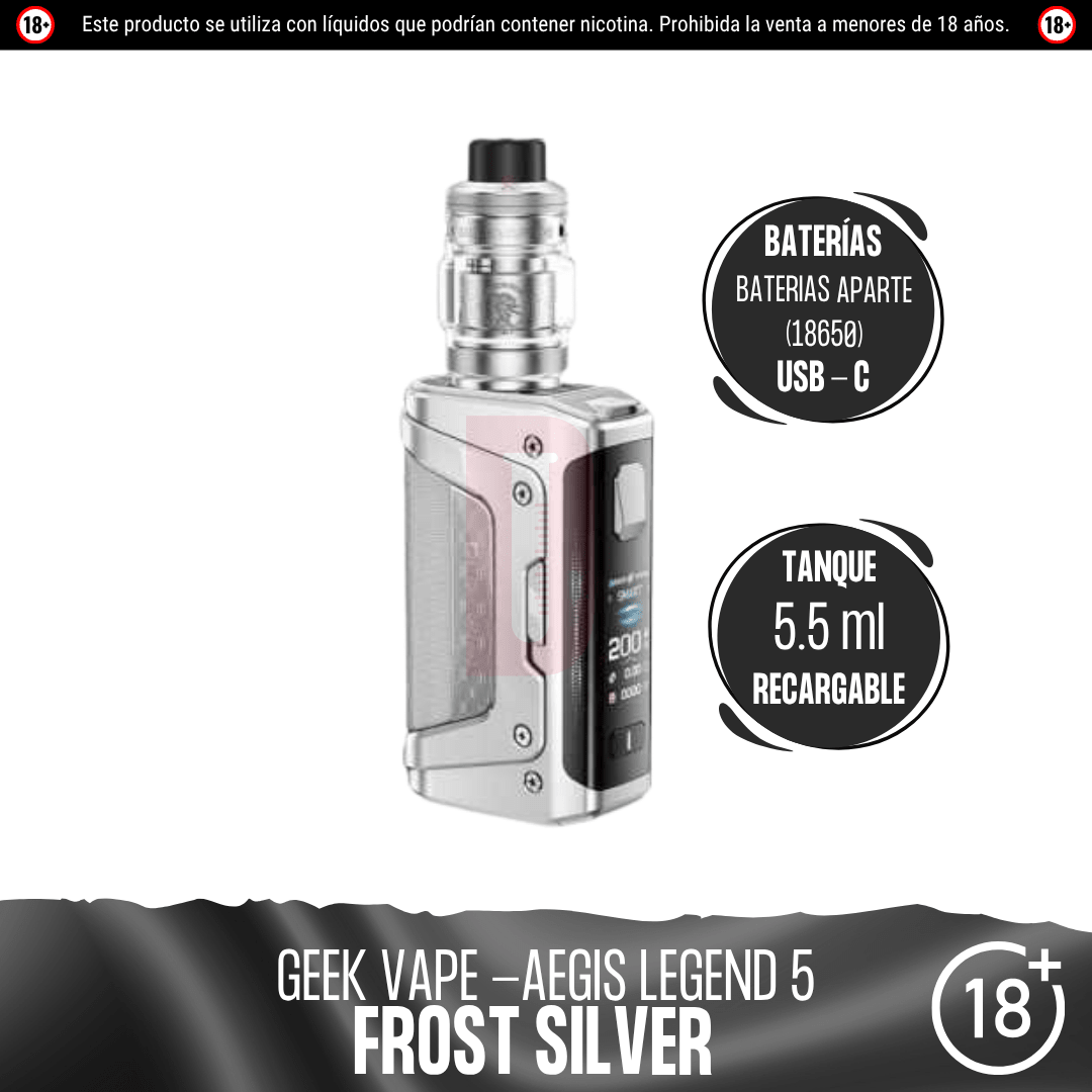 Geekvape - Aegis Legend 5 kit - Kit de Vapeo - Geekvape | EQ-GV-L5K-FRS