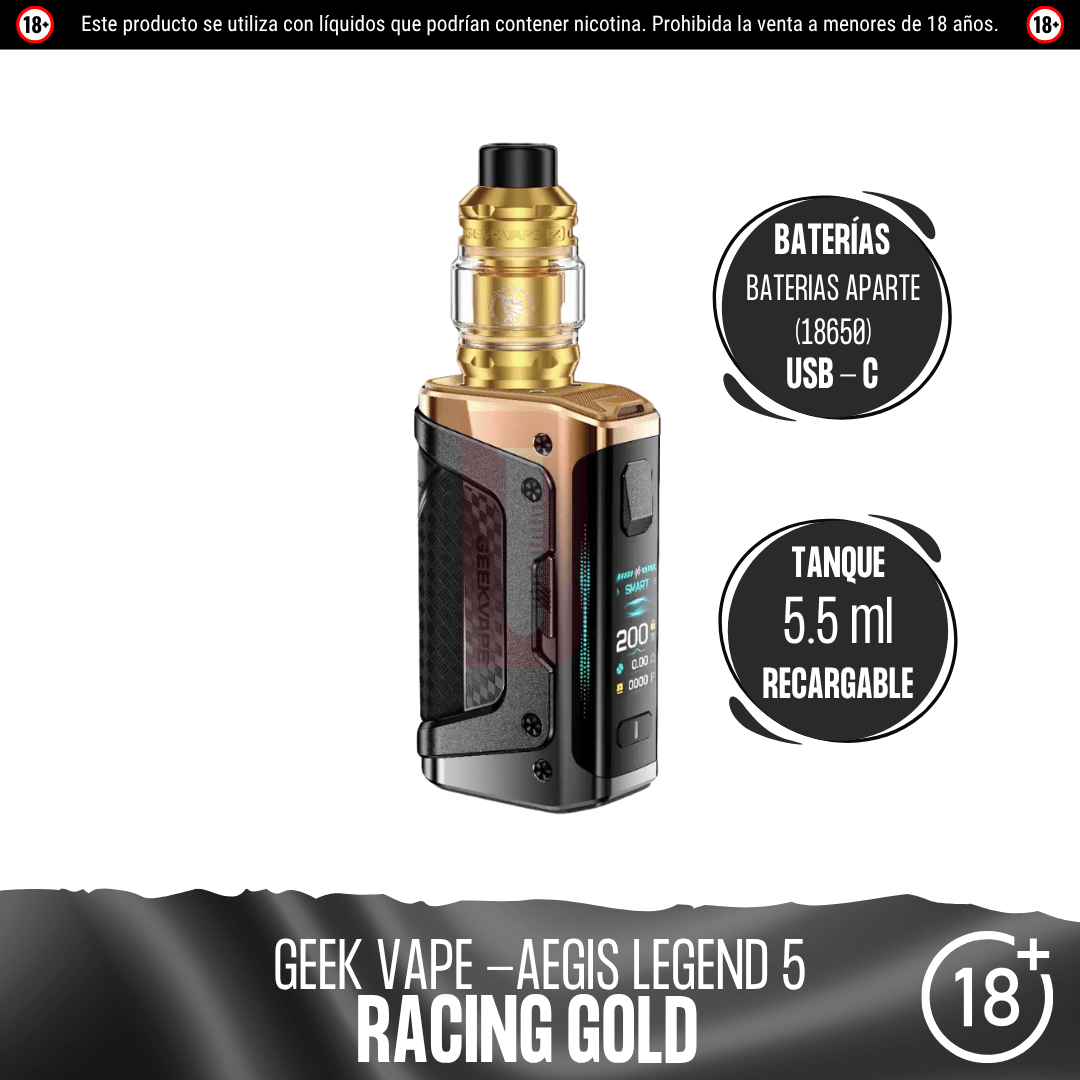 Geekvape - Aegis Legend 5 kit - Kit de Vapeo - Geekvape | EQ-GV-L5K-TUR