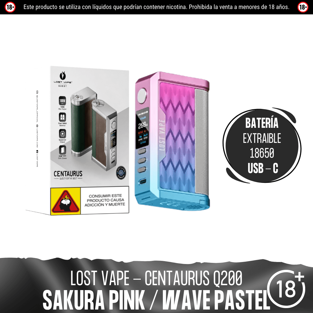 Lost Vape - Centaurus Q200 Box Mod - Kit de Vapeo - Lost Vape | EQ-LV-CENT-Q20-GUWW