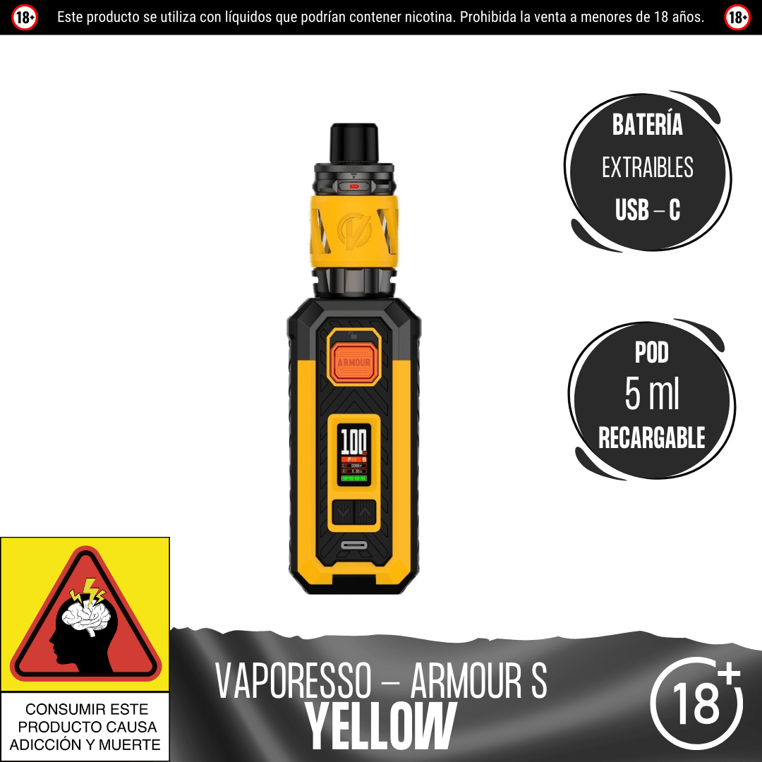 Vaporesso - Armour S Kit - Kit de Vapeo - Vaporesso | EQ - VPS - ARM - SKI - YEL