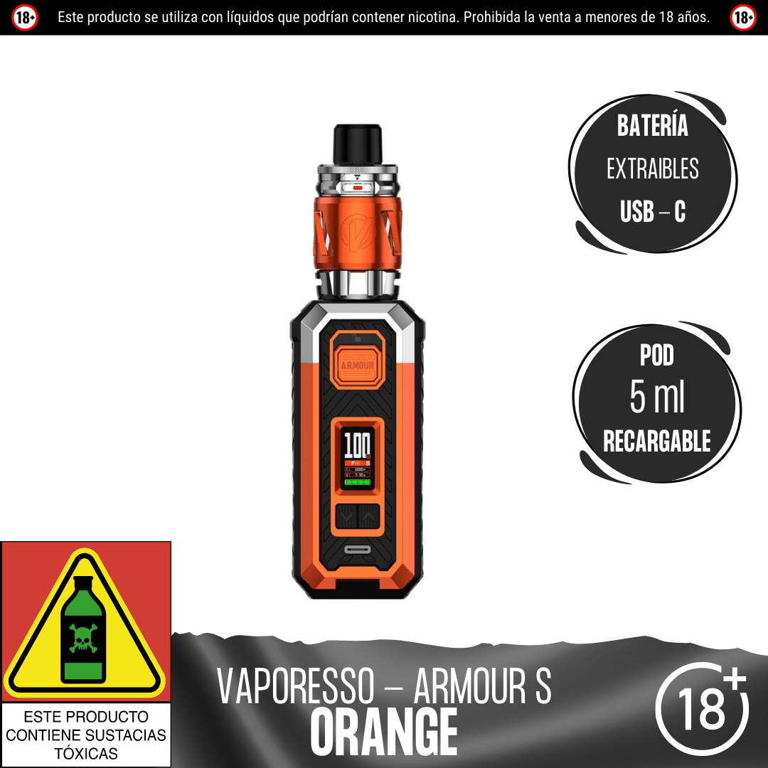 Vaporesso - Armour S Kit - Kit de Vapeo - Vaporesso | EQ - VPS - ARM - SKI - ORA