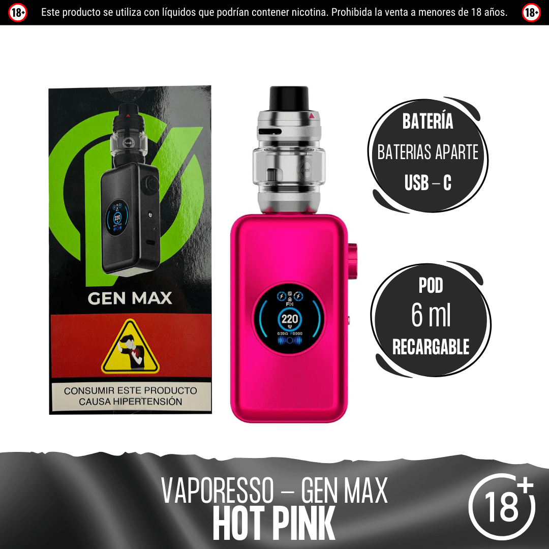 Vaporesso - Gen Max Kit - Kit de Vapeo - Vaporesso | EQ-VPS-GEN-MAK-HOP