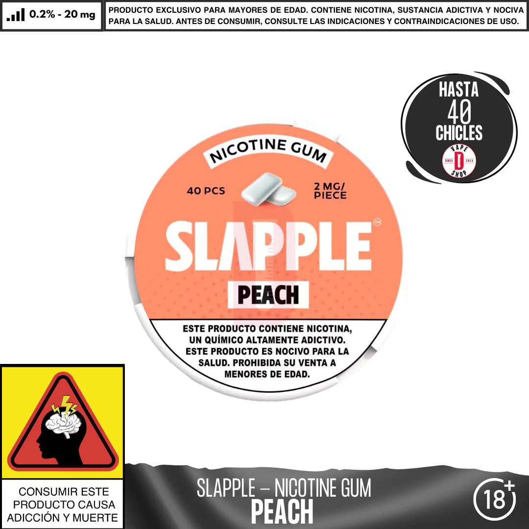 Slapple - Chicles con Nicotina - Nic Gum - Slapple | NIG - SLA - 20 - PEA