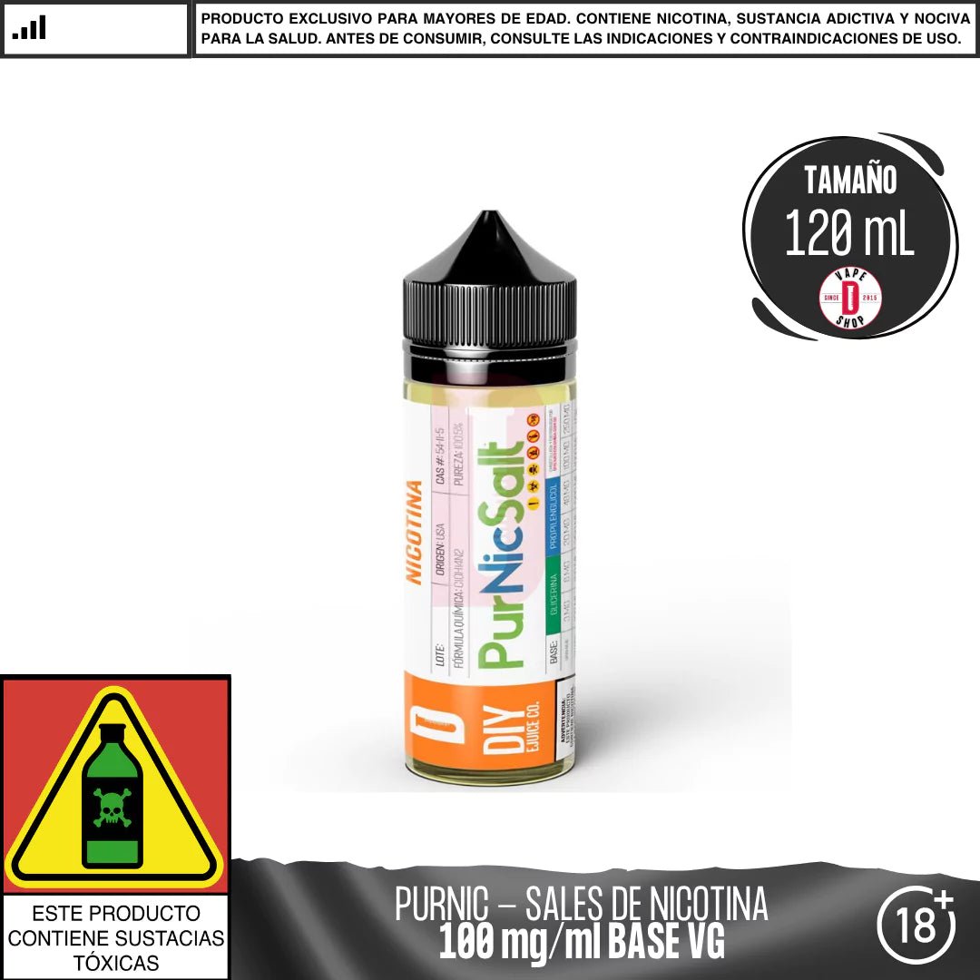 Sales de Nicotina NicRiver Purnic 100mg/ml VG | DIY Vape Sales de Nicotina NicRiver Purnic 100mg/ml VG | DIY Vape