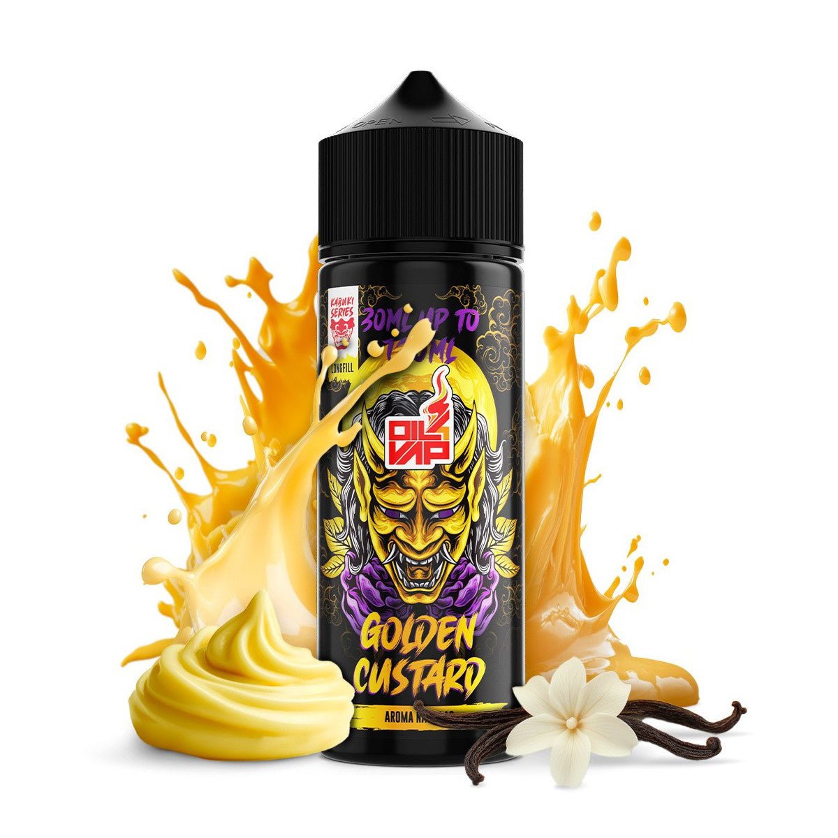 Kabuki Golden Custard (Longfill) - One Shot - Oil4vap | OS-O4V-LON-GOLC