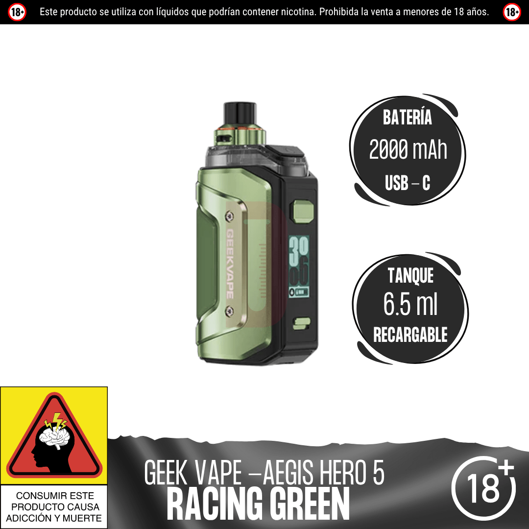 Geek Vape - Aegis Hero 5 - Pod - Geekvape | EQ-GV-AH5-RAG