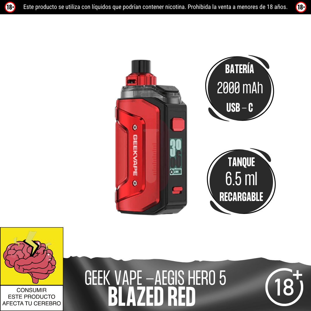 Geek Vape - Aegis Hero 5 - Pod - Geekvape | EQ-GV-AH5-BLR