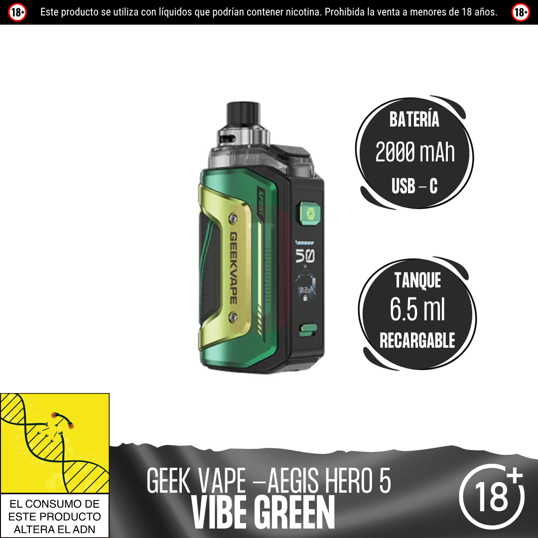 Geek Vape - Aegis Hero 5 - Pod - Geekvape | EQ-GV-AH5-VIG