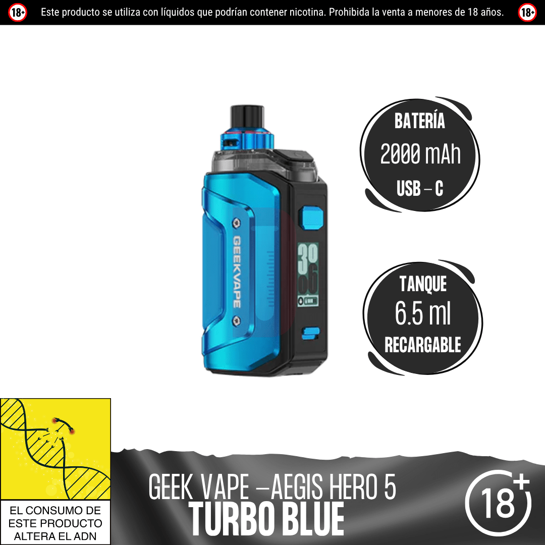 Geek Vape - Aegis Hero 5 - Pod - Geekvape | EQ-GV-AH5-TUB