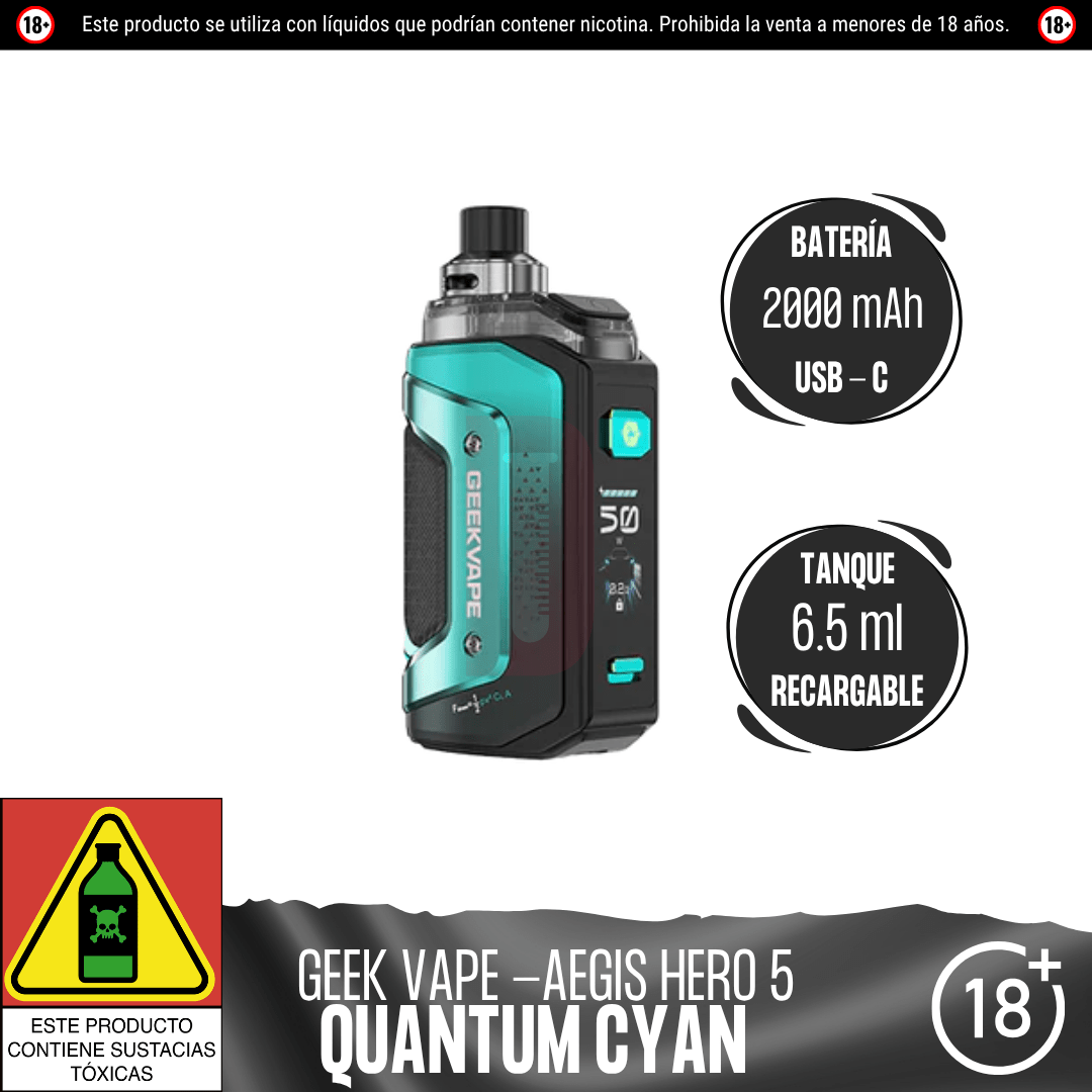Geek Vape - Aegis Hero 5 - Pod - Geekvape | EQ-GV-AH5-QUC