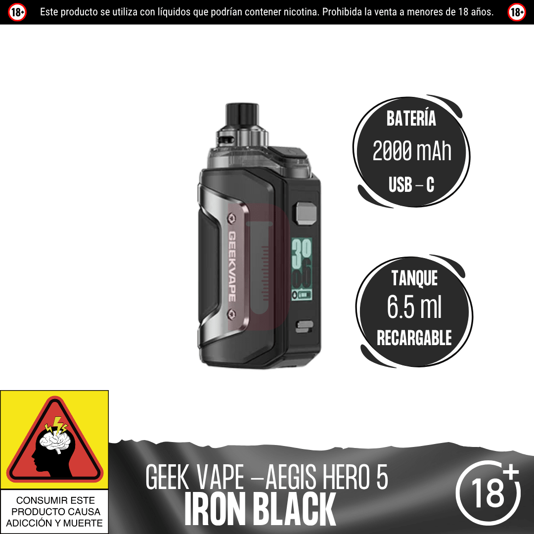 Geek Vape - Aegis Hero 5 - Pod - Geekvape | EQ-GV-AH5-IRB
