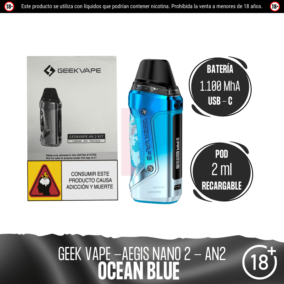 Geekvape AN2 Aegis Nano 2 Pod 1100mAh IP68 DIY Geekvape AN2 Aegis Nano 2 Pod 1100mAh IP68 DIY