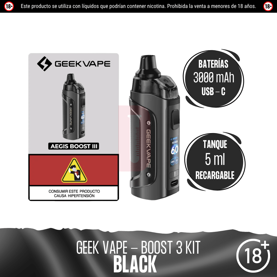 Geekvape - Aegis Boost 3 Pod Mod Kit - Pod - Geekvape | EQ-GV-BO3-BL