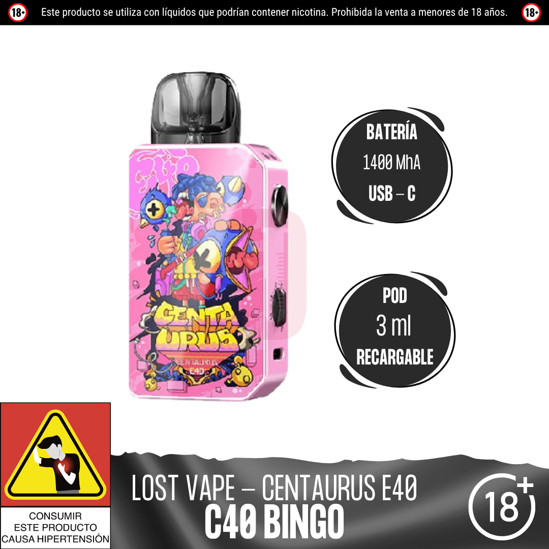 Lost Vape - Centaurus E40 Kit - Pod - Lost Vape | EQ-LV-CEN-E40-BIN
