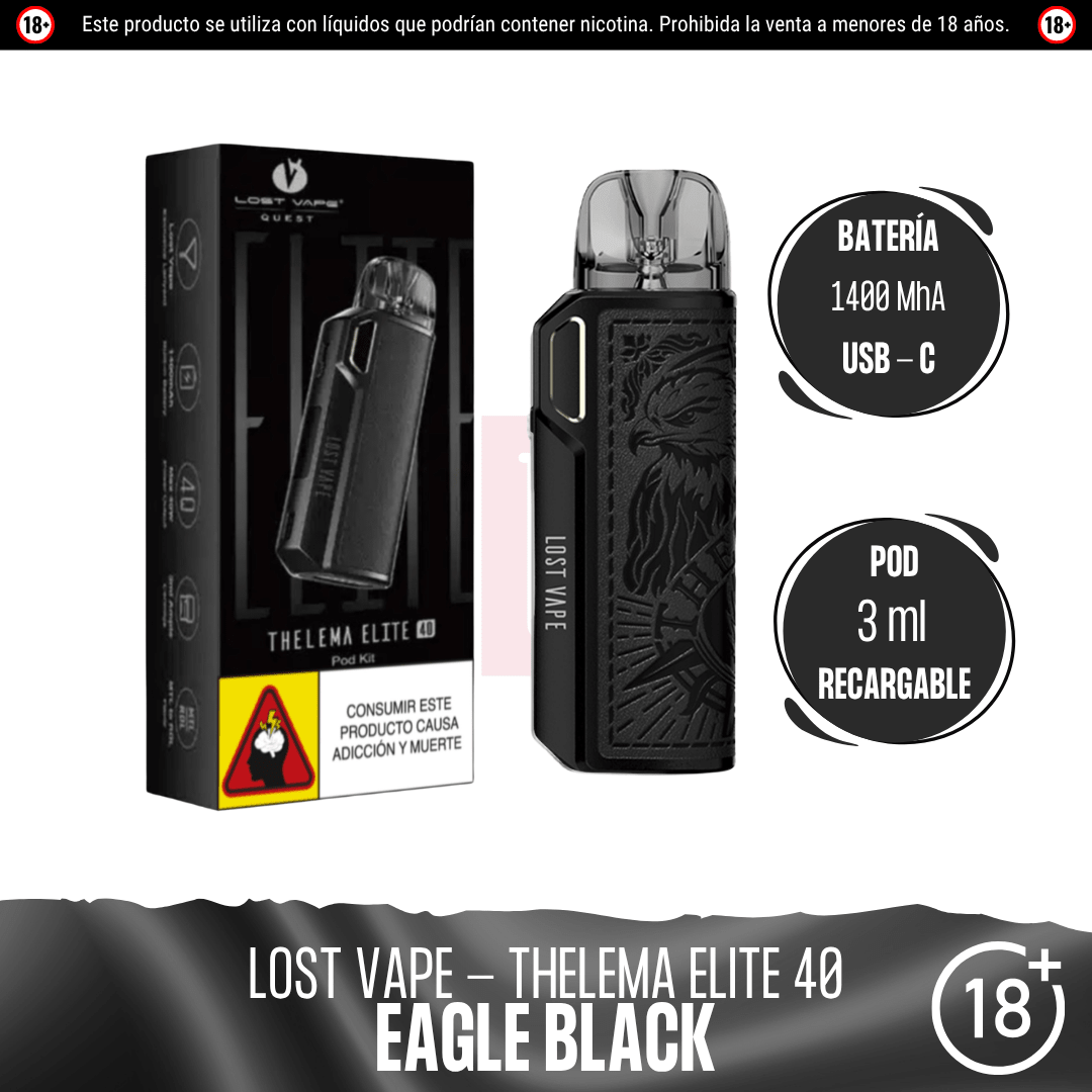 Lost Vape - Thelema Elite 40 Kit - Pod - Lost Vape | EQ-LV-THE-E40-2