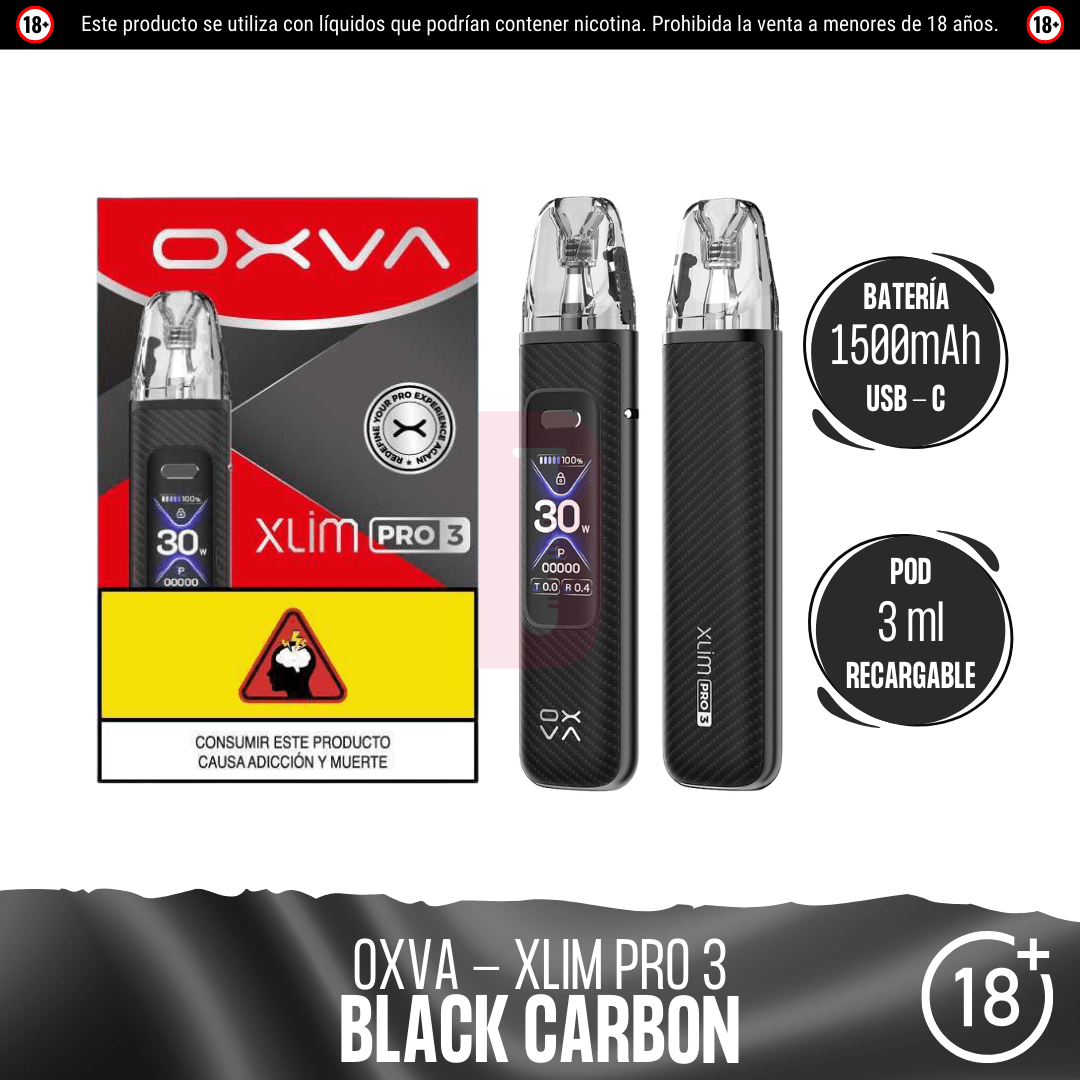 Oxva - Xlim Pro 3 - Pod - Oxva | EQ-OXVA-XLIM-3PR-BLC