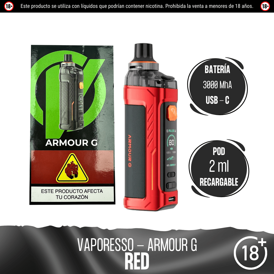 Vaporesso - Armour G Kit - Pod - Vaporesso | EQ-VPS-ARM-GKI-RED