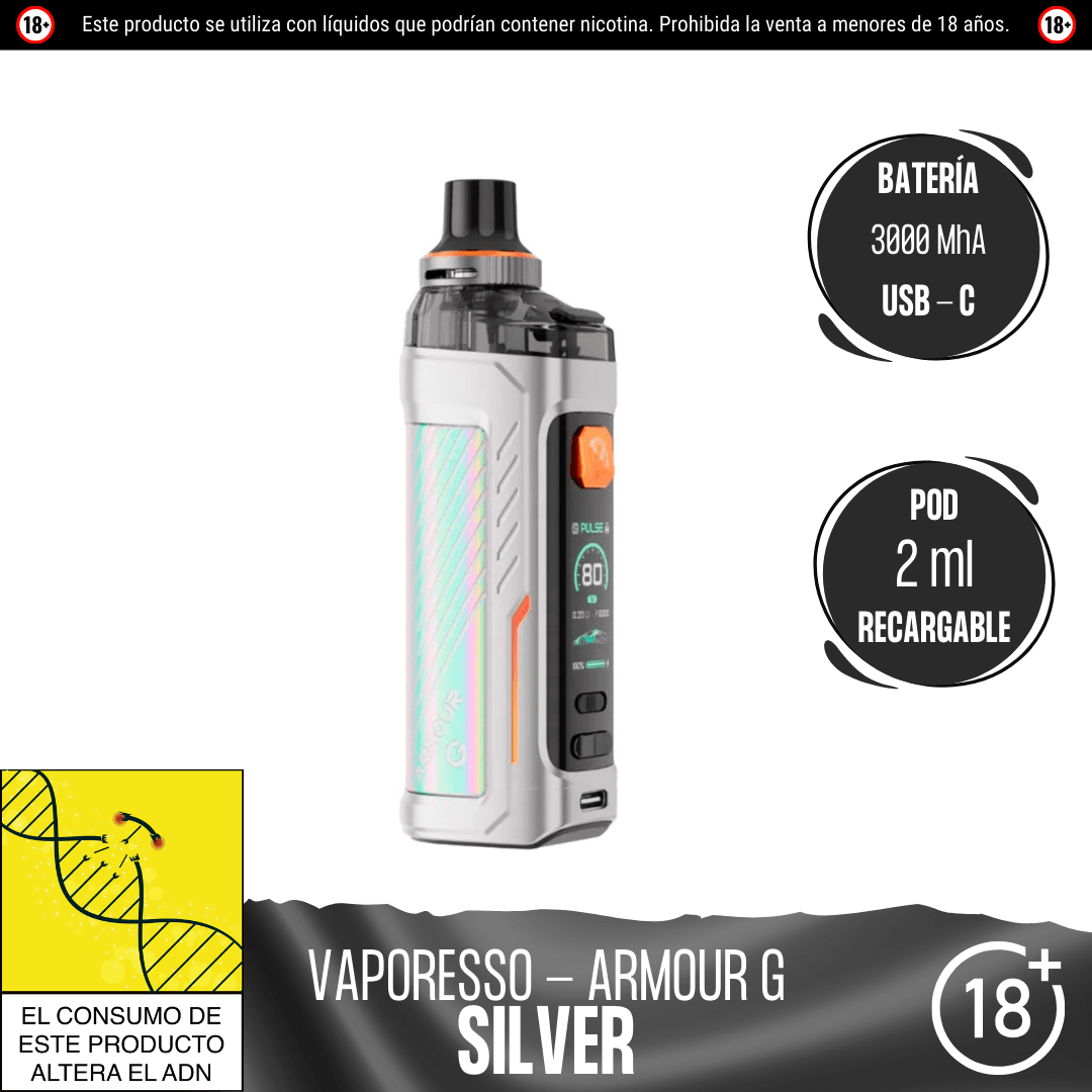 Vaporesso - Armour G Kit - Pod - Vaporesso | EQ - VPS - ARM - GKI - SIL
