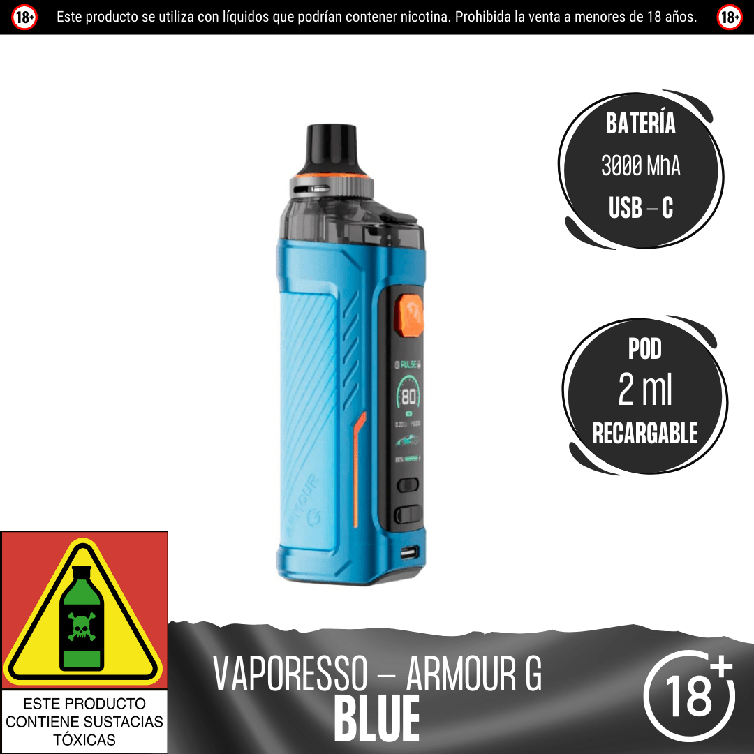 Vaporesso - Armour G Kit - Pod - Vaporesso | EQ - VPS - ARM - GKI - BLU