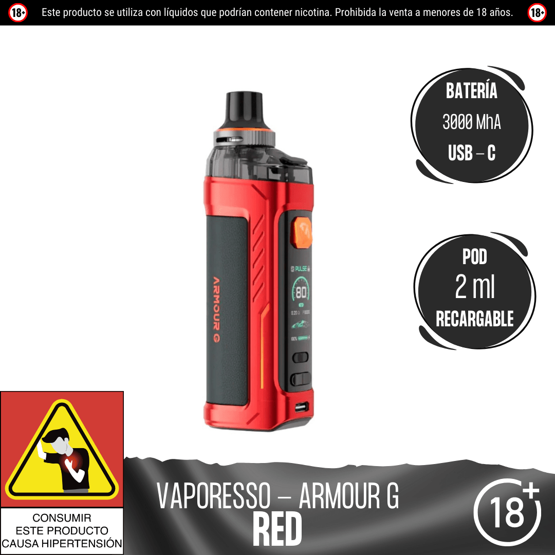 Vaporesso - Armour G Kit - Pod - Vaporesso | EQ - VPS - ARM - GKI - RED