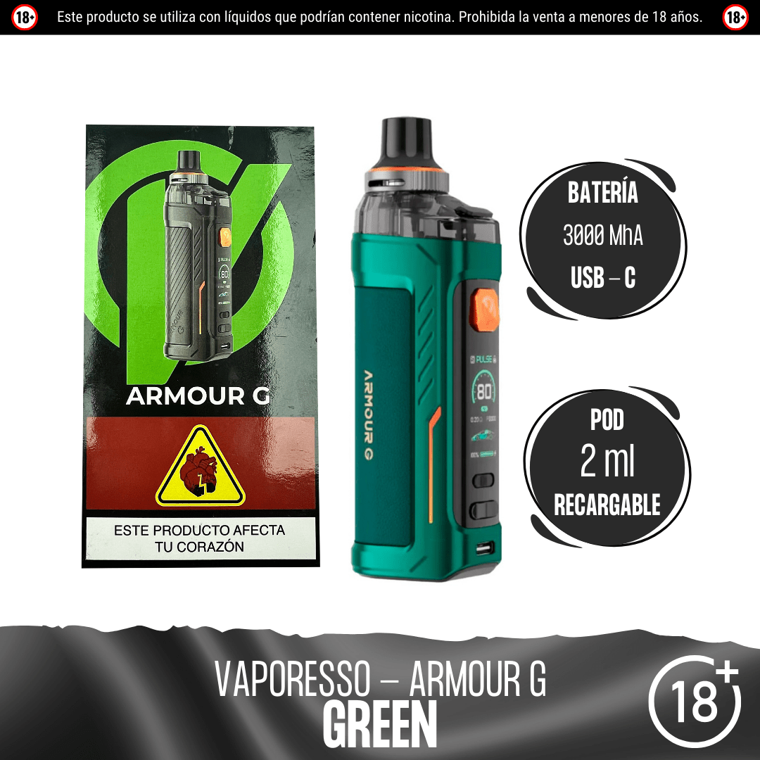 Vaporesso - Armour G Kit - Pod - Vaporesso | EQ-VPS-ARM-GKI-GRN