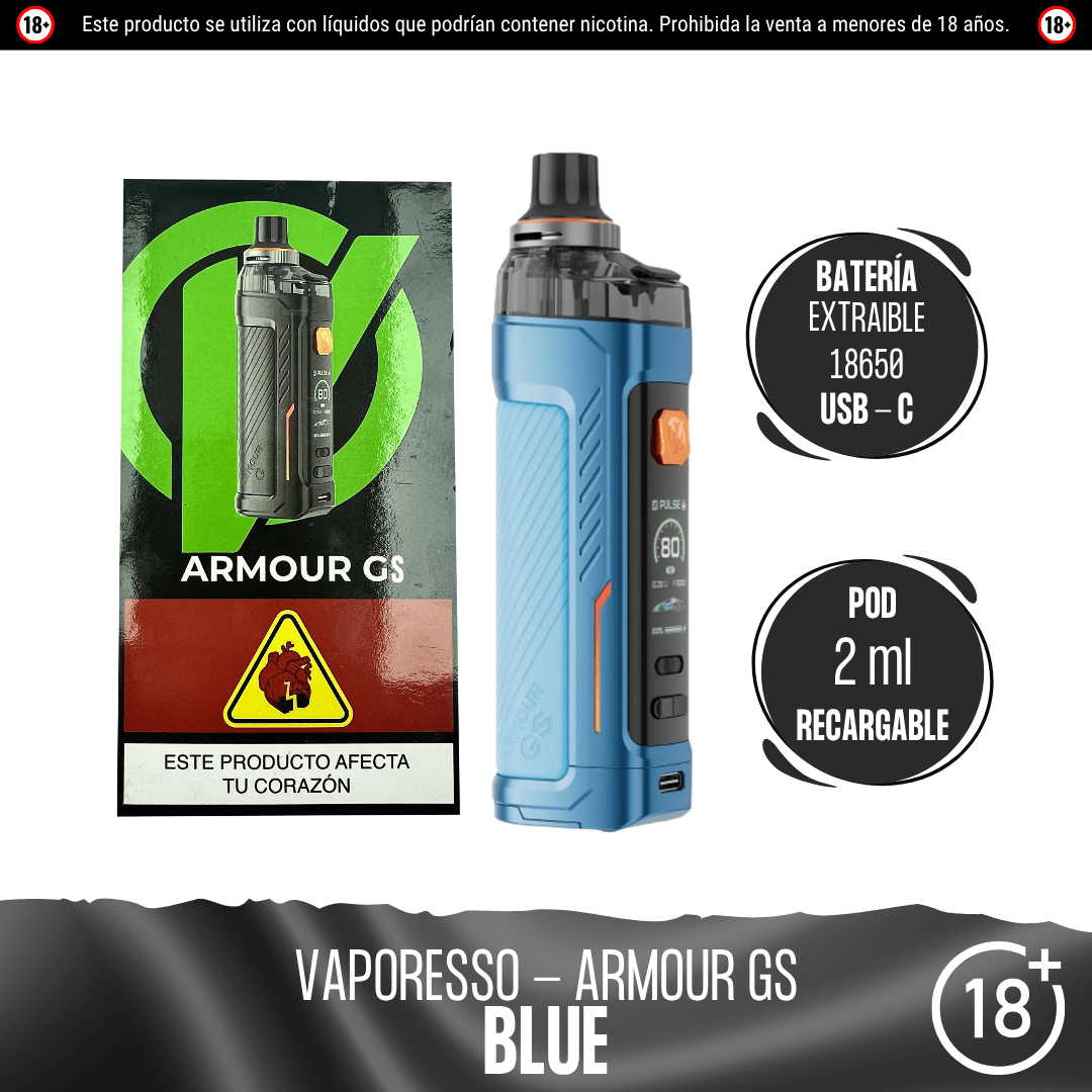 Vaporesso - Armour GS Kit - Pod - Vaporesso | EQ-VPS-ARM-GSK-BLU