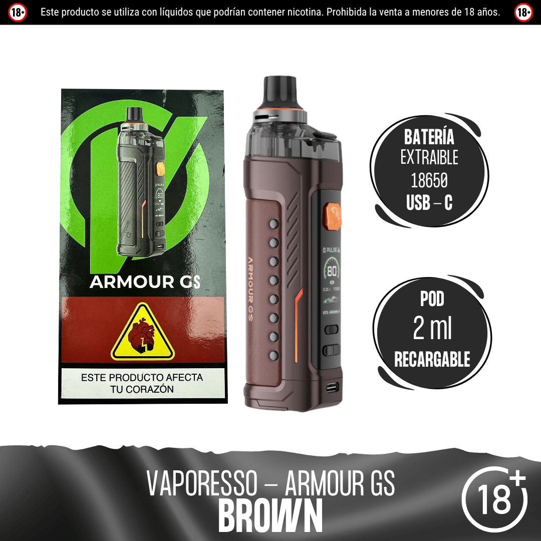 Vaporesso - Armour GS Kit - Pod - Vaporesso | EQ-VPS-ARM-GSK-BRO