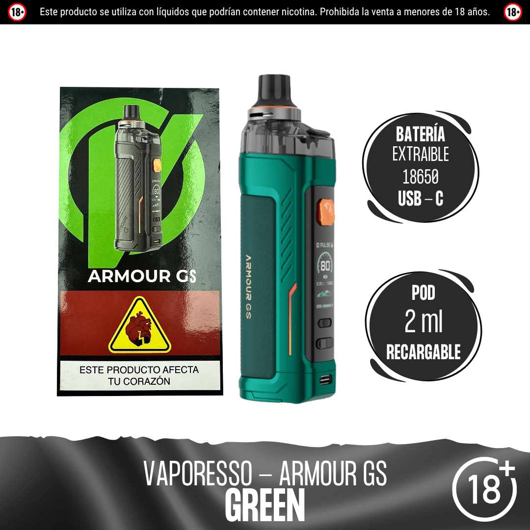 Vaporesso - Armour GS Kit - Pod - Vaporesso | EQ-VPS-ARM-GSK-SIL