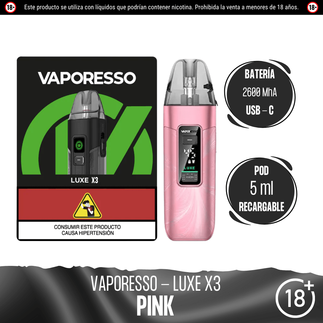 Vaporesso - Luxe X3 Kit - Pod - Vaporesso | EQ-VPS-LUXE-X3K-SHR