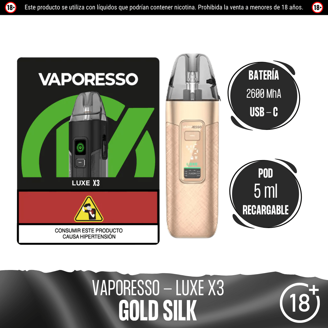 Vaporesso - Luxe X3 Kit - Pod - Vaporesso | EQ-VPS-LUXE-X3K-GOS