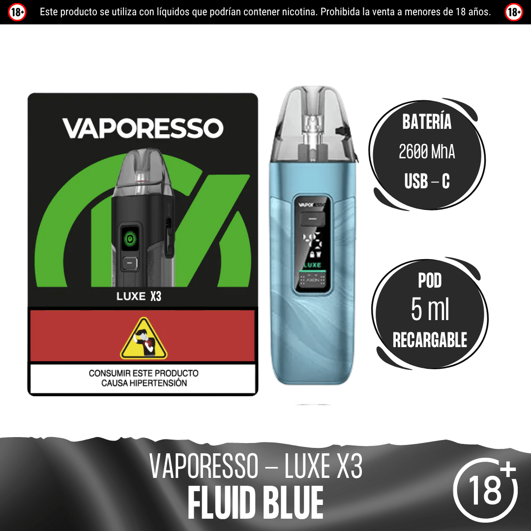 Vaporesso - Luxe X3 Kit - Pod - Vaporesso | EQ-VPS-LUXE-X3K-FLB