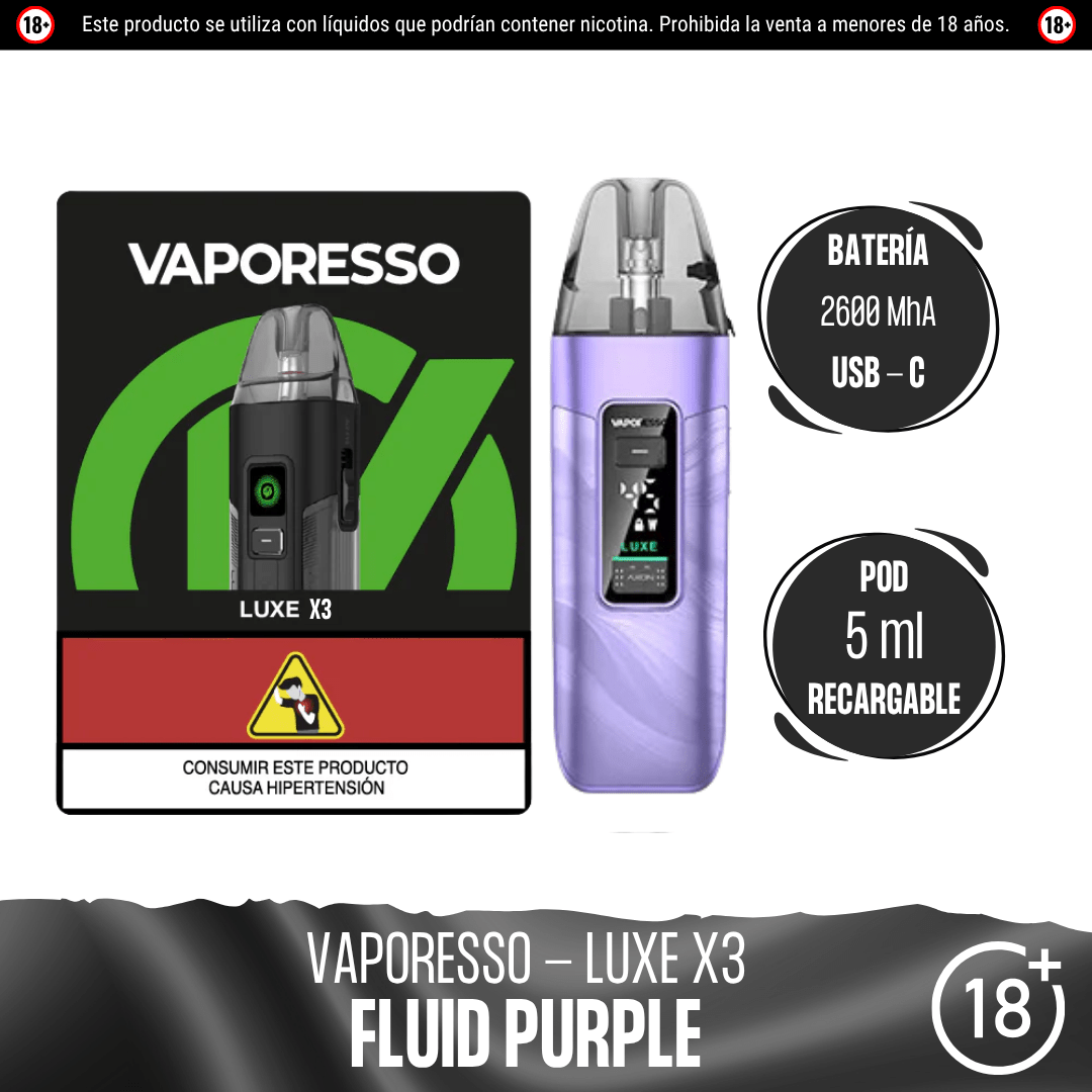 Vaporesso - Luxe X3 Kit - Pod - Vaporesso | EQ-VPS-LUXE-X3K-SHR