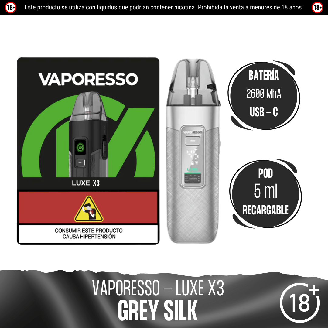 Vaporesso - Luxe X3 Kit - Pod - Vaporesso | EQ-VPS-LUXE-X3K-GRS