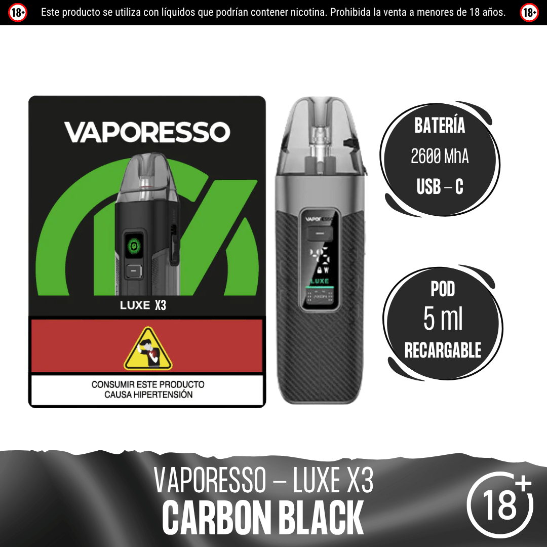 Vaporesso - Luxe X3 Kit - Pod - Vaporesso | EQ-VPS-LUXE-X3K-CAB
