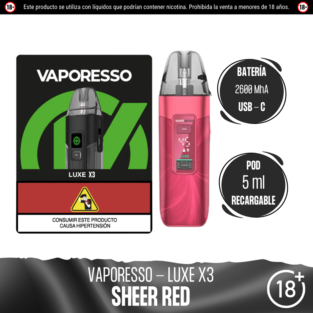 Vaporesso - Luxe X3 Kit - Pod - Vaporesso | EQ-VPS-LUXE-X3K-SHR