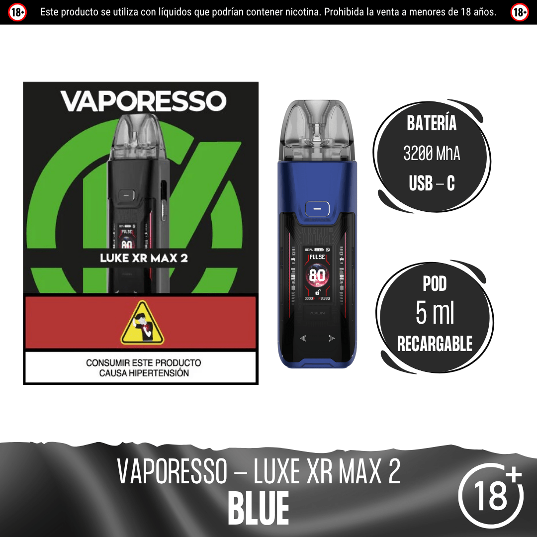 Vaporesso - Luxe XR Max 2 Kit - Pod - Vaporesso | EQ-VPS-LUXE-XRM2-BLU