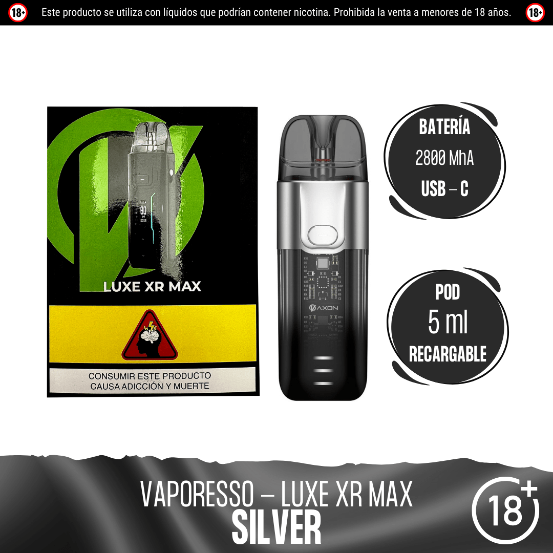 Vaporesso - Luxe XR Max Kit - Pod - Vaporesso | EQ-VPS-LUXE-XRM-SIL