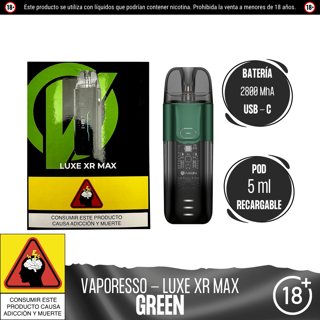 Vaporesso - Luxe XR Max Kit - Pod - Vaporesso | EQ - VPS - LUXE - XRM - GRN