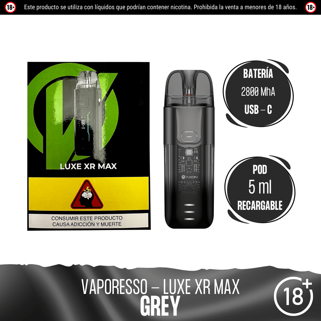 Vaporesso - Luxe XR Max Kit - Pod - Vaporesso | EQ-VPS-LUXE-XRM-GRY