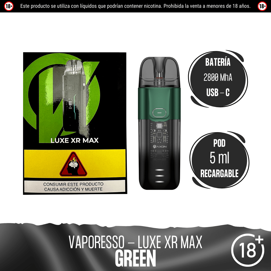 Vaporesso - Luxe XR Max Kit - Pod - Vaporesso | EQ-VPS-LUXE-XRM-GRN