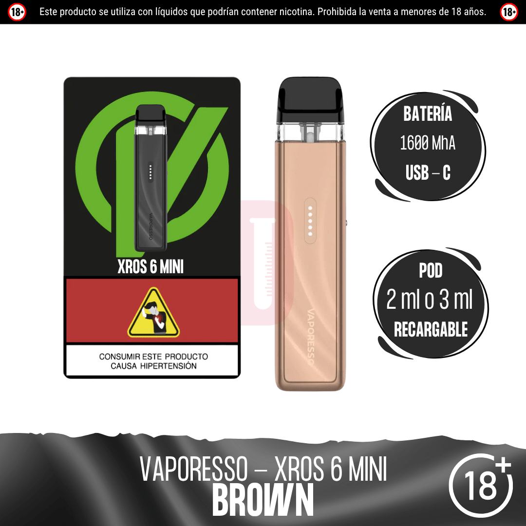 Vaporesso - XROS 6 Mini Kit - Pod - Vaporesso | EQ-VPS-XROS-6KM-BRO