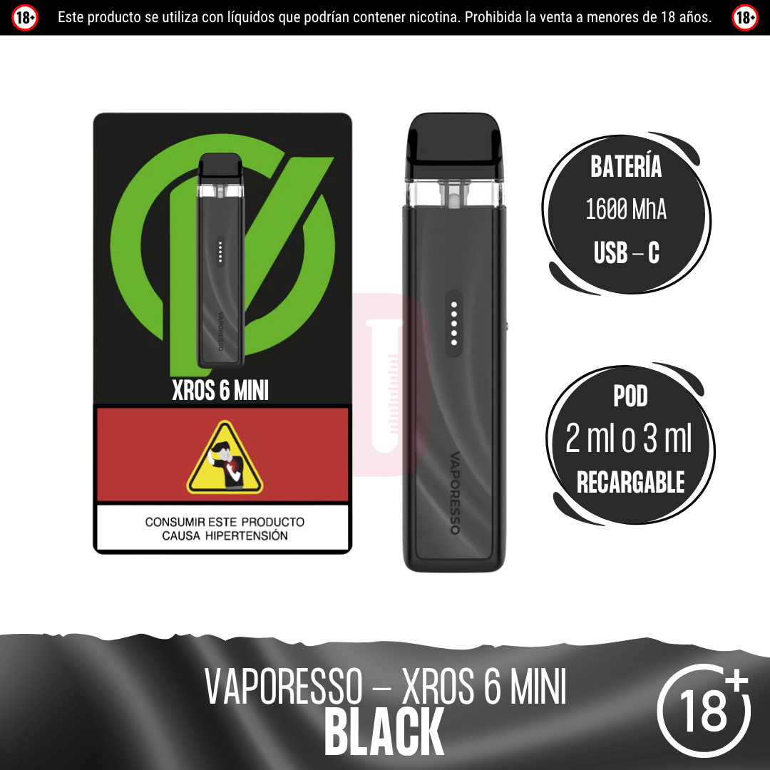 Vaporesso - XROS 6 Mini Kit - Pod - Vaporesso | EQ-VPS-XROS-6KM-BLA