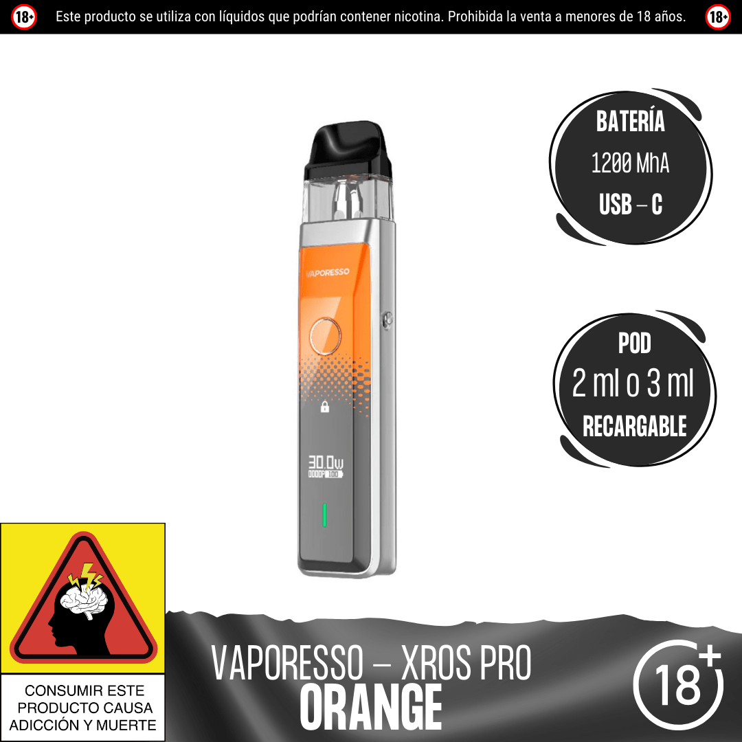 Vaporesso Xros Pro Kit Pod 1200mAh Pantalla OLED | DIYVAPE.CO Vaporesso Xros Pro Kit Pod 1200mAh Pantalla OLED | DIYVAPE.CO