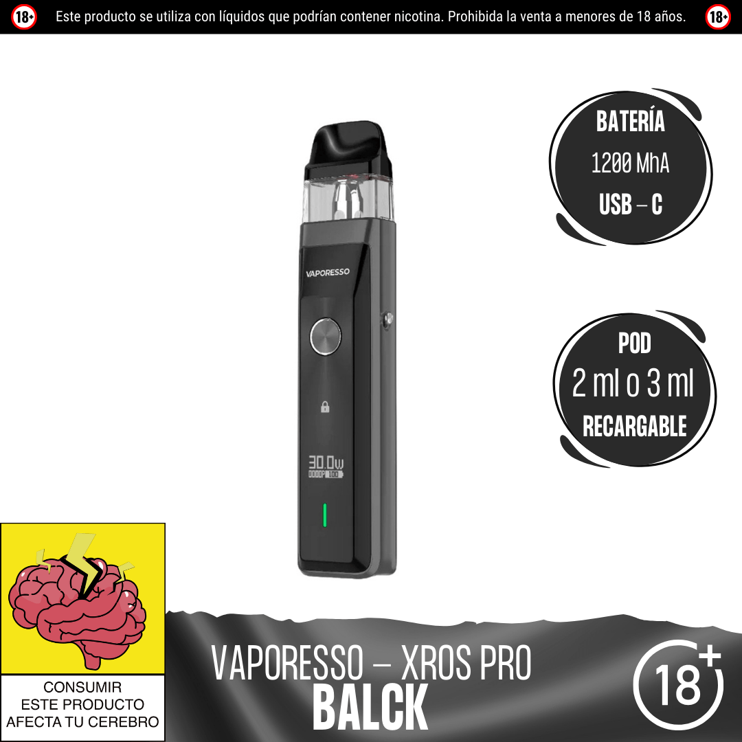 Vaporesso Xros Pro Kit Pod 1200mAh Pantalla OLED | DIYVAPE.CO Vaporesso Xros Pro Kit Pod 1200mAh Pantalla OLED | DIYVAPE.CO