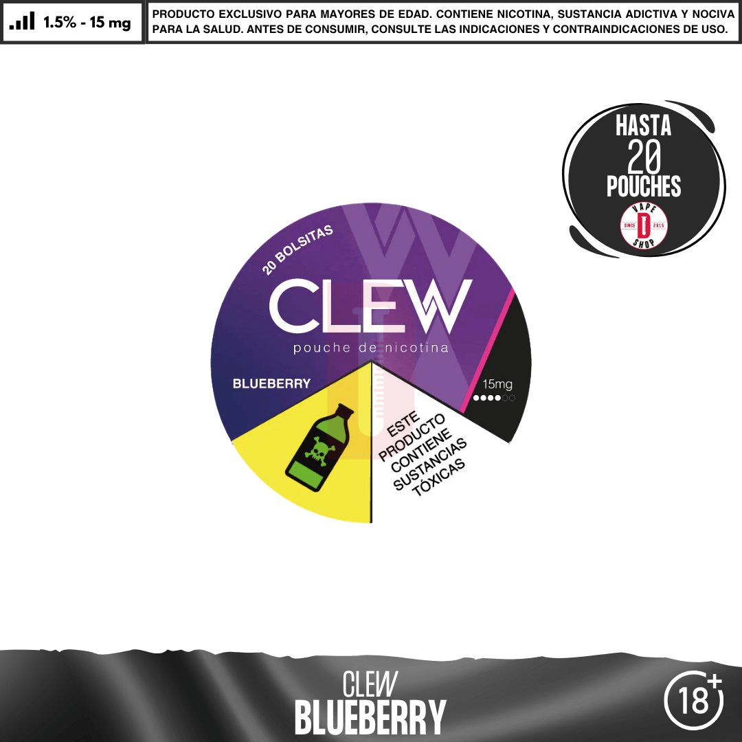 Clew - Bolsas de Nicotina - Pouches - Clew | POU-CLE-BLB-15