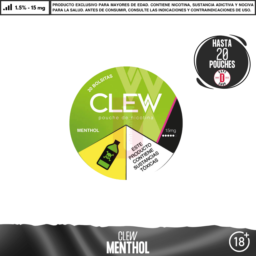 Clew - Bolsas de Nicotina - Pouches - Clew | POU-CLE-MEN-15