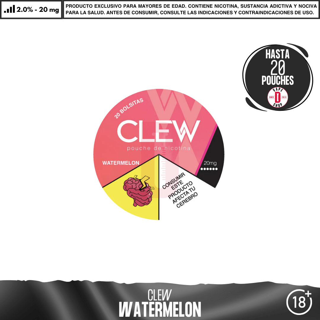 Clew - Bolsas de Nicotina - Pouches - Clew | POU-CLE-WAT-20